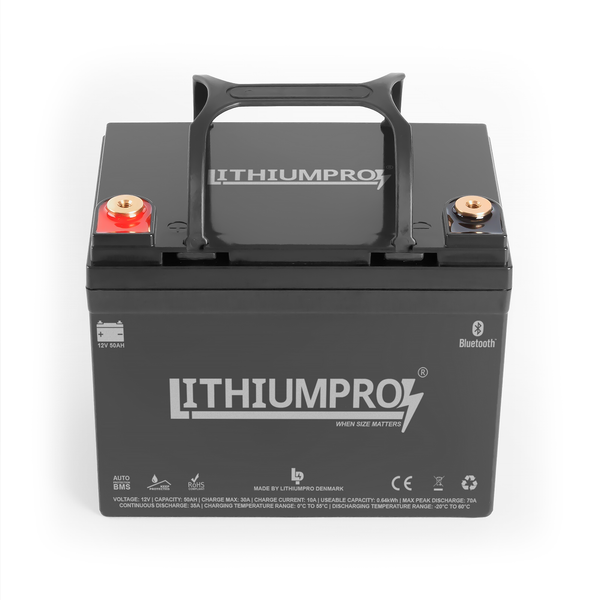LithiumPro LiFePO4 verdens minste 12V 50AH