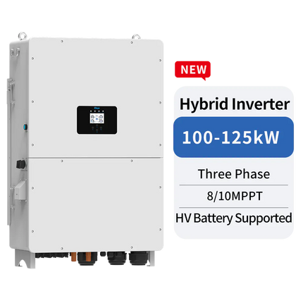 Deye SUN-125K-SG02HP3-EU-GM10 hybrid inverter 125 kW 3-faset højvolt