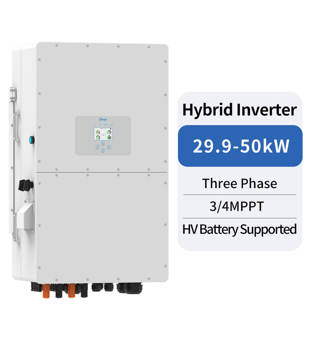 Deye SUN-50K-SG01HP3-EU-BM4 hybrid inverter 50 kW 3-faset højvolt