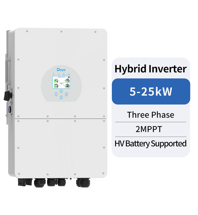 Deye SUN-25K-SG01HP3-EU-AM2 hybrid inverter 25 kW 3-faset højvolt