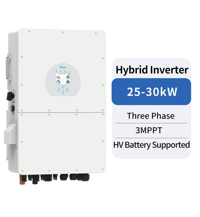 Deye SUN-30K-SG02HP3-EU hybrid inverter 30 kW 3-faset højvolt