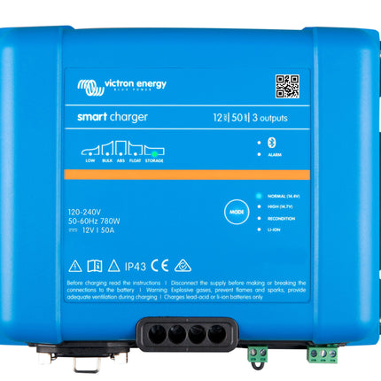 Victron Smart IP43 lader 12V 50A (1+1) 120-240V