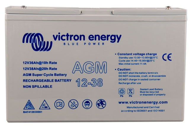Victron AGM Super Cycle batteri 12V 38AH M5