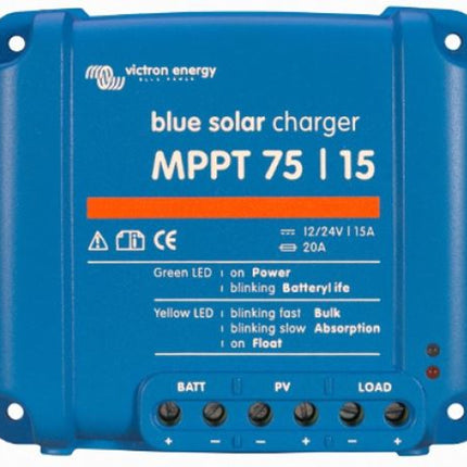 Victron BlueSolar MPPT 75/15 solcelleregulator set forfra