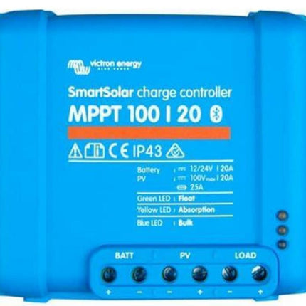Victron SmartSolar MPPT 100/20 solcelleregulator set forfra