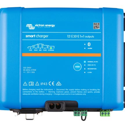 Victron Smart IP43 lader 12V 30A (1+1) 120-240V