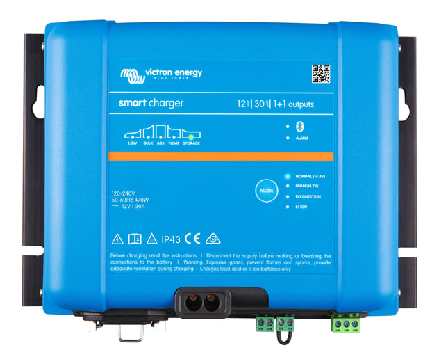 Victron Smart IP43 lader 12V 30A (1+1) 120-240V