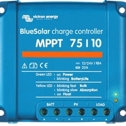 Victron BlueSolar MPPT 75/10 solcelleregulator set forfra