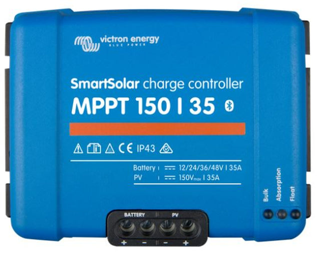 Victron SmartSolar MPPT 150/35 solcelleregulator set forfra