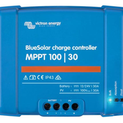 Victron BlueSolar MPPT 100/30 solcelleregulator set forfra
