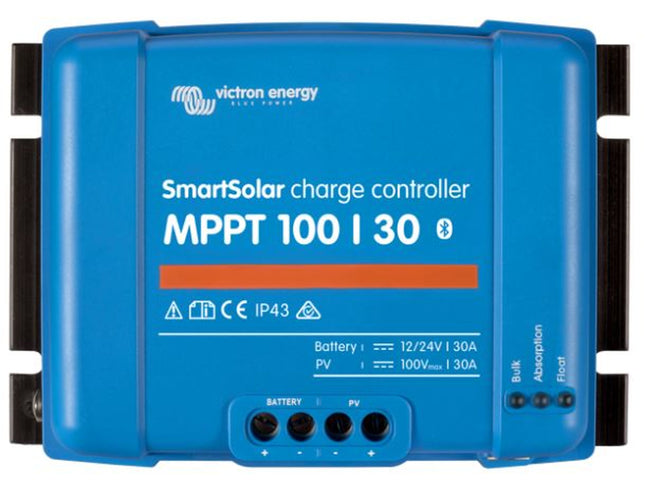 Victron SmartSolar MPPT 100/30 solcelleregulator set forfra
