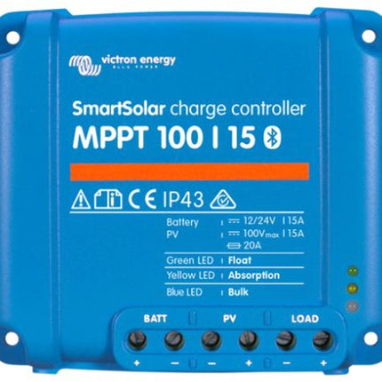 Victron SmartSolar MPPT 100/15 solcelleregulator set forfra