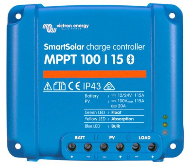 Victron SmartSolar MPPT 100/15 solcelleregulator set forfra