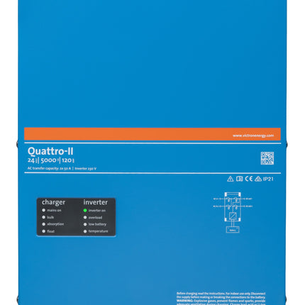 Victron Quattro-II inverter/lader 24V/5000W/120A