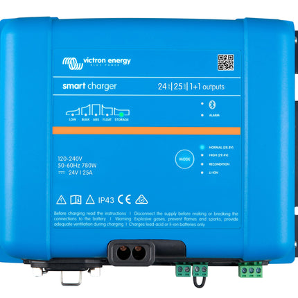 Victron Smart IP43 lader 24V 25A (1+1) 120-240V