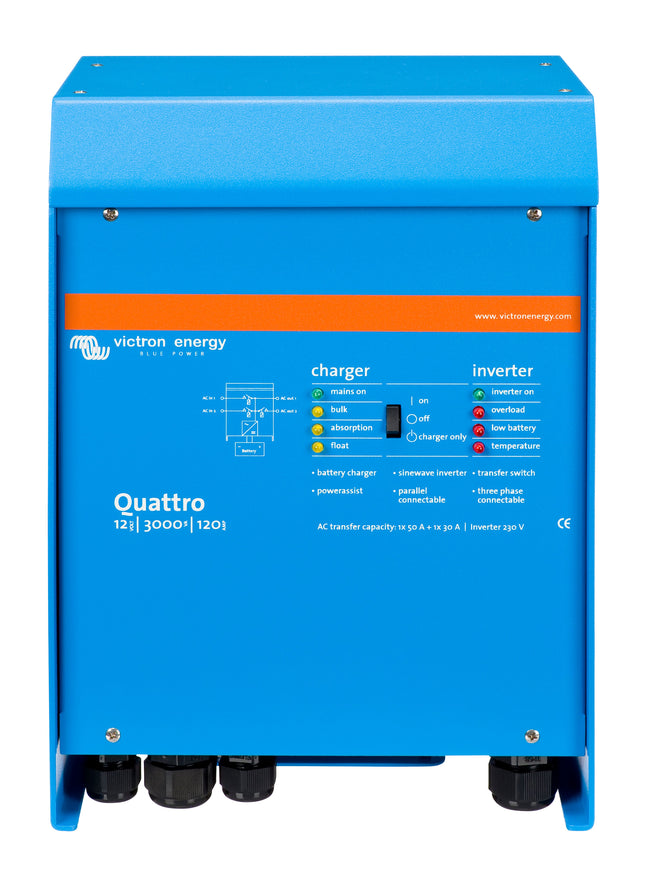 Victron Quattro inverter/lader 12V/3000W/120A