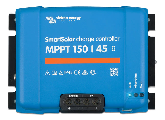 Victron SmartSolar MPPT 150/45 solcelleregulator set forfra