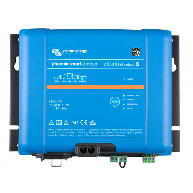 Victron Phoenix Smart Lader IP43 12V 50A – Med 120/240V AC Input