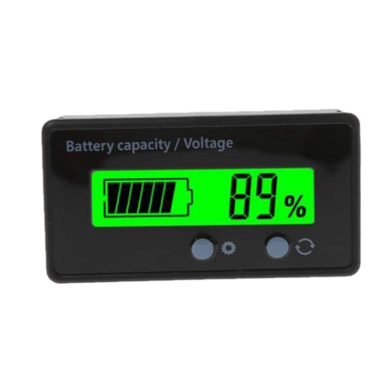 Lithium Batterikapacitetstester / Voltmåler – 8–63V LCD-display