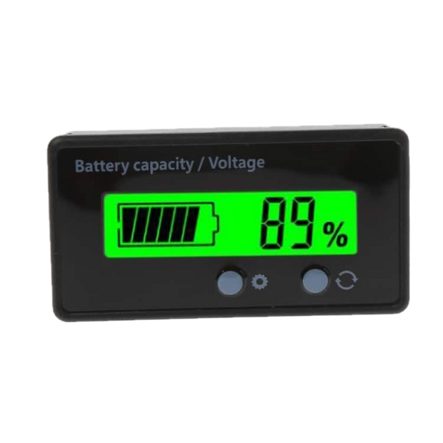 Lithium Batterikapacitetstester / Voltmåler – 8–63V LCD-display