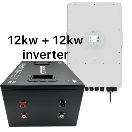 12 KWH LIFEPO4 + DEYE 12 KW INVERTER SAMLEPAKKE