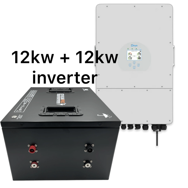 12 KWH LIFEPO4 + DEYE 12 KW INVERTER SAMLEPAKKE
