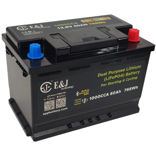 12v 60Ah EJ Lithium Startstrømsbatteri