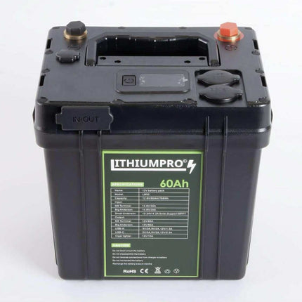 LithiumPro LiFePO4 12V 60AH + Oplader