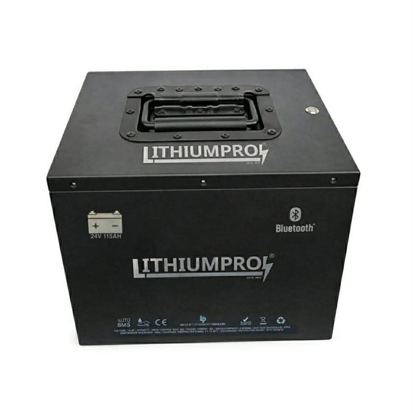 LithiumPro 24V 115AH STÅL LiFePO4 Lithium Batteri