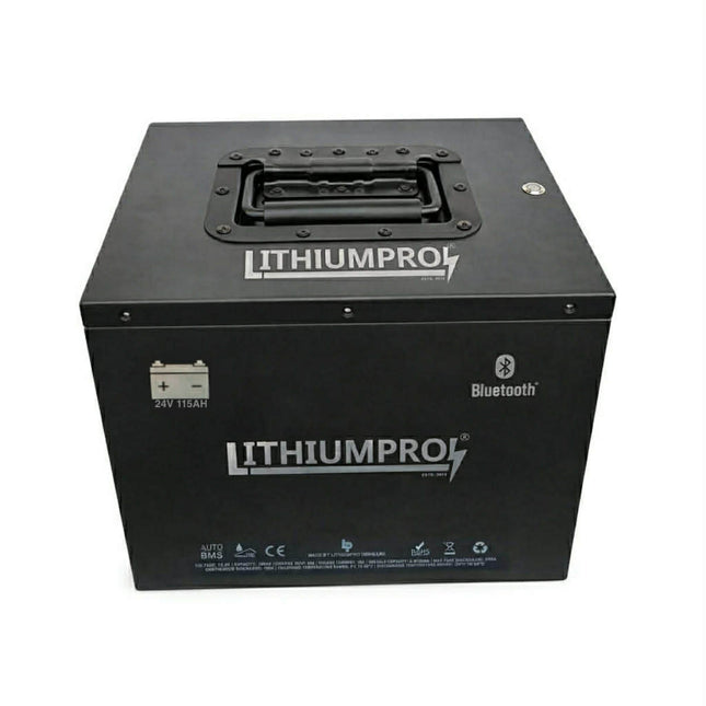 LithiumPro 24V 115AH STÅL LiFePO4 Lithium Batteri