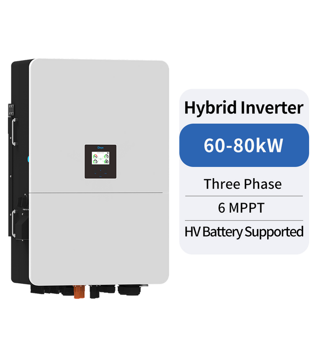 Deye SUN-80K-SG02HP3-EU-EM6 hybrid inverter 80 kW 3-faset højvolt