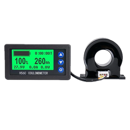 Batterimonitor Hall Coulomb Meter DC 8–100V 200A med LCD-display