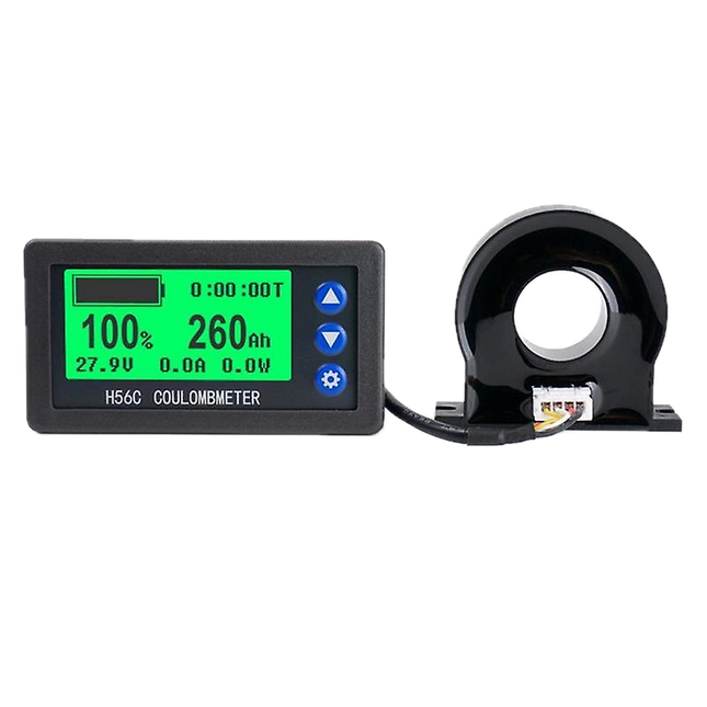 Batterimonitor Hall Coulomb Meter DC 8–100V 200A med LCD-display