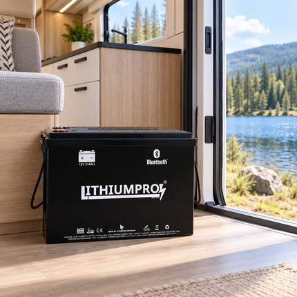 LithiumPro MINI 12V 314Ah LiFePO4-batteri i en autocamper