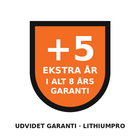 Udvidet garanti +5 år – i alt 8 års garanti på LithiumPro-batteri